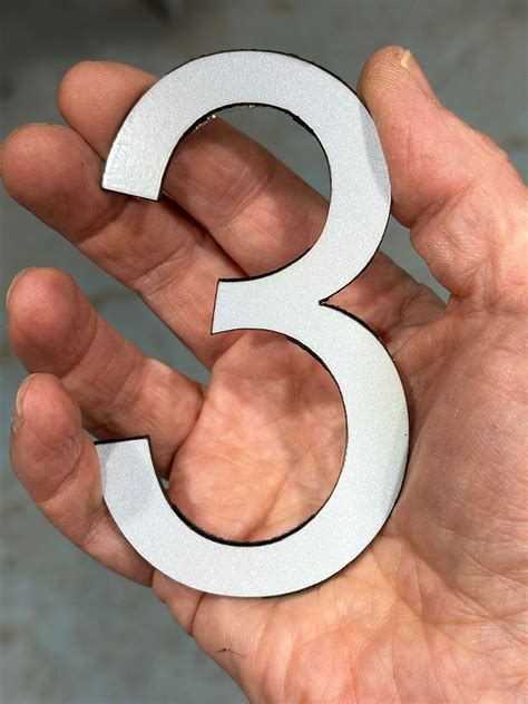 5 inch reflective house numbers